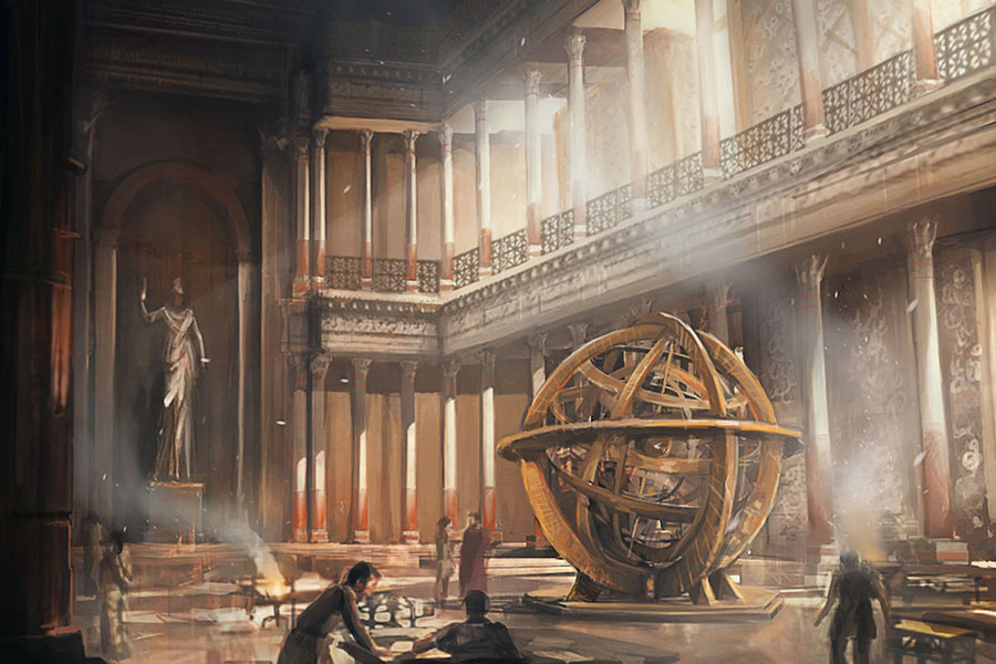 Aleksandrijski-znanstvenici-knjiznica-stare-aleksandrije